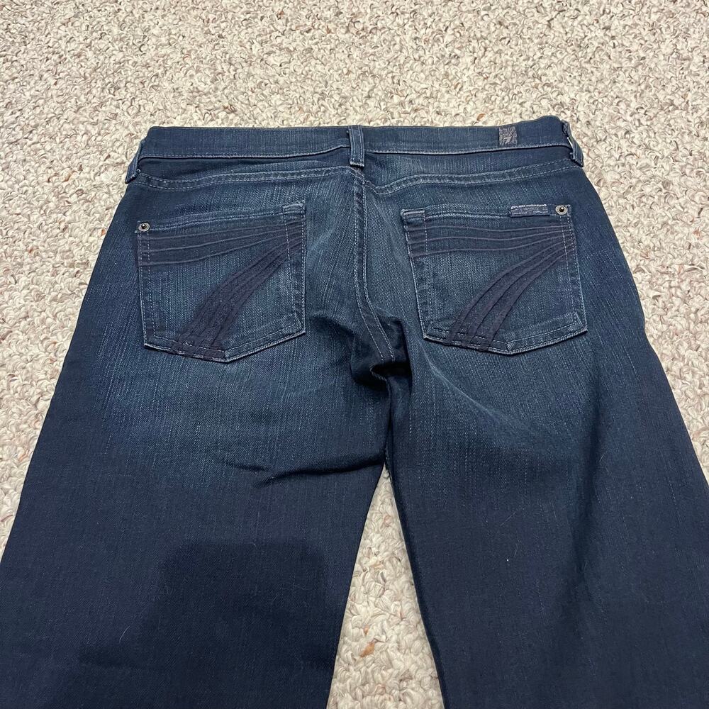7 For All Mankind Dojo Jeans 26 Flare Dark Wash Grunge Denim Casual Normcore
